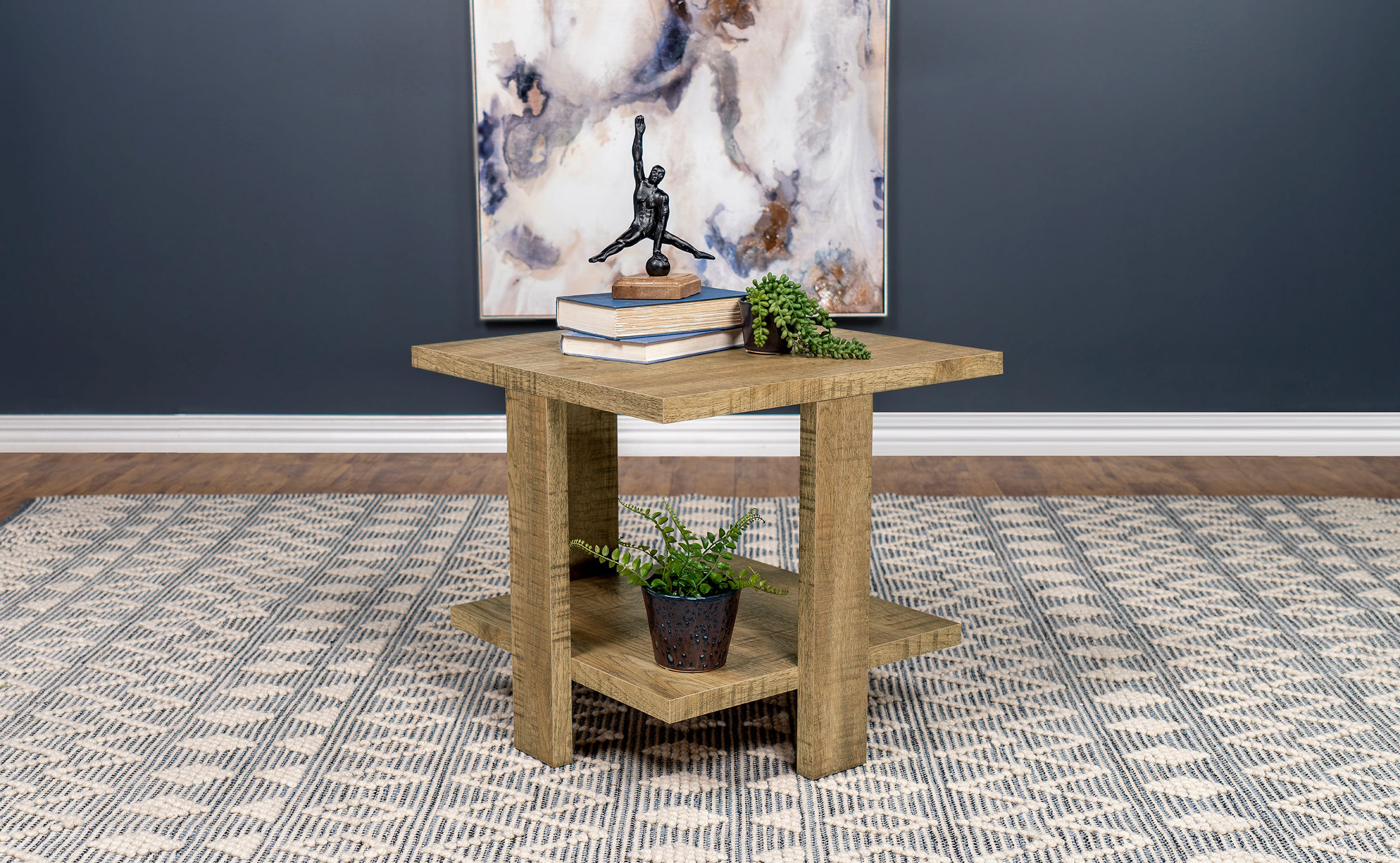 Millwood Pines Dawn Square Engineered Wood End Table Mango Brown | Wayfair in