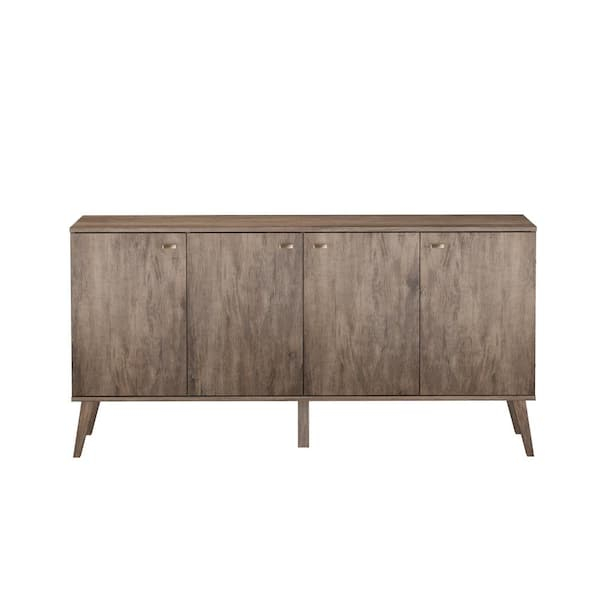 Milo Mid-Century Modern Drifted Gray 4-Door Buffet Dcbl-1415-1 - The ... inside