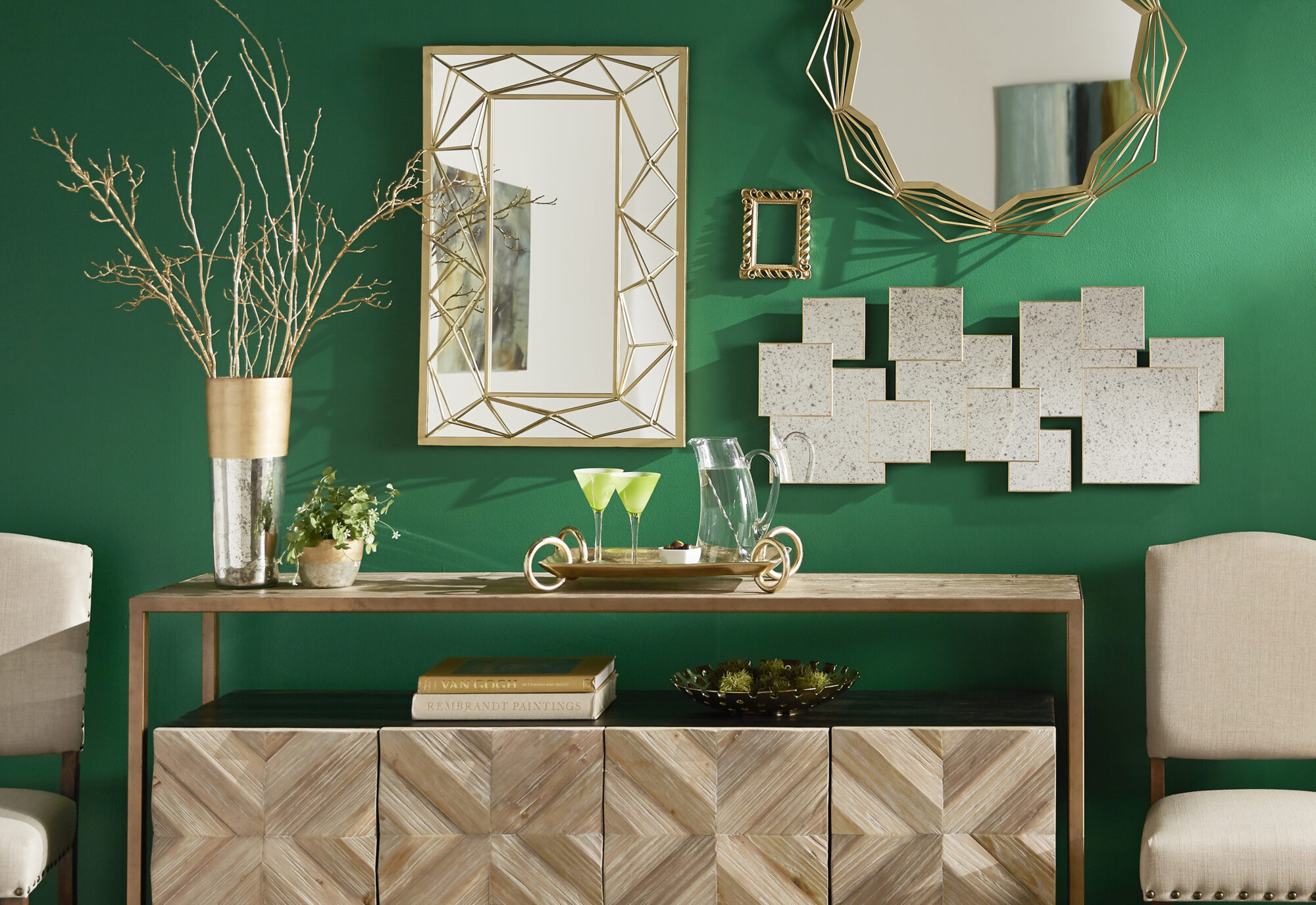 Mirror Styling Guide – Inspire Q Home pertaining to Styling Your Space with Misha Rattan Wall Mirrors