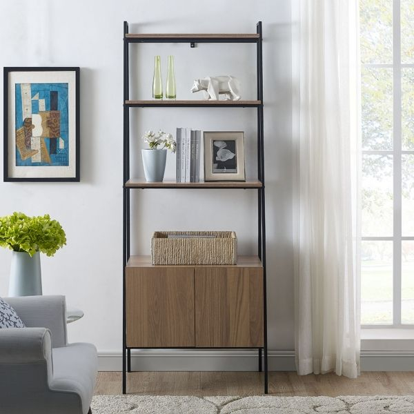 Mocha Mid-Century Modern Ladder Bookshelf From Kirkland's | Mid Century ... throughout The Art of Styling Your Modern Ladder Bookshelf
