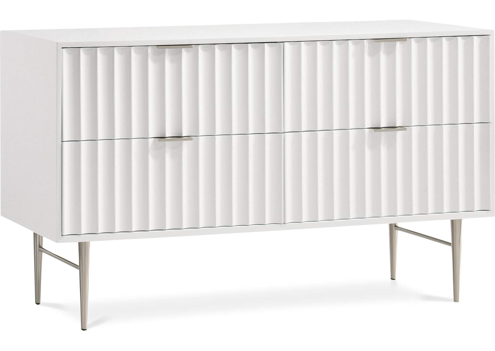 Modernist White Gloss Dresser regarding Unlocking Timeless Style The Modernist Medium Gloss Dresser in Brushed Gold