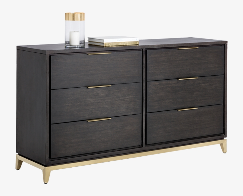 Montes Dresser - Brushed Gold - Sunpan Edmund Dresser - Brushed Gold ... throughout Unlocking Timeless Style The Modernist Medium Gloss Dresser in Brushed Gold