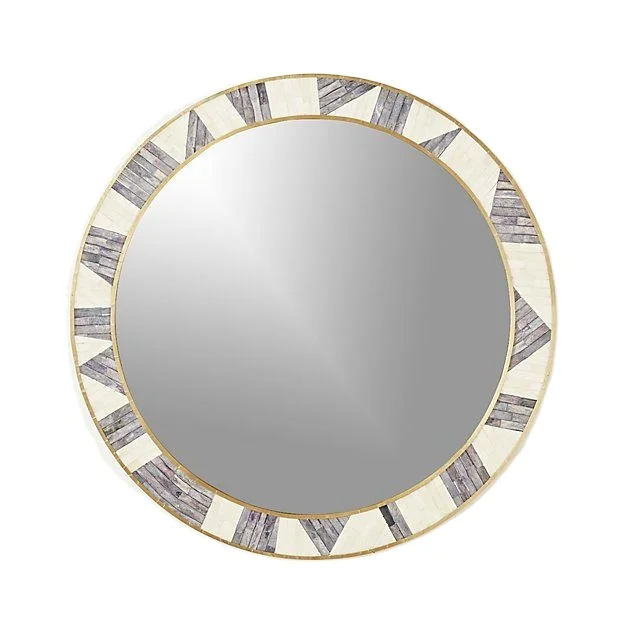 New Floral Bone Inlay Wall Mirror Bone Inlay Mirror Frame For Living ... intended for