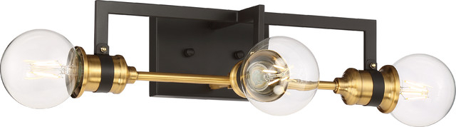 Nuvo Intention 3-Light Incandescent Warm Brass Black Wall Mount ... with regard to Elevate Your Home Lighting with the Nuvo Intention Warm Brass Black Pendant