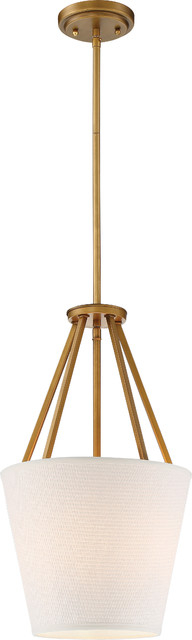 Nuvo Seneca 3-Light Natural Brass Pendant Light Fixture - Transitional ... with Elevate Your Home Lighting with the Nuvo Intention Warm Brass Black Pendant