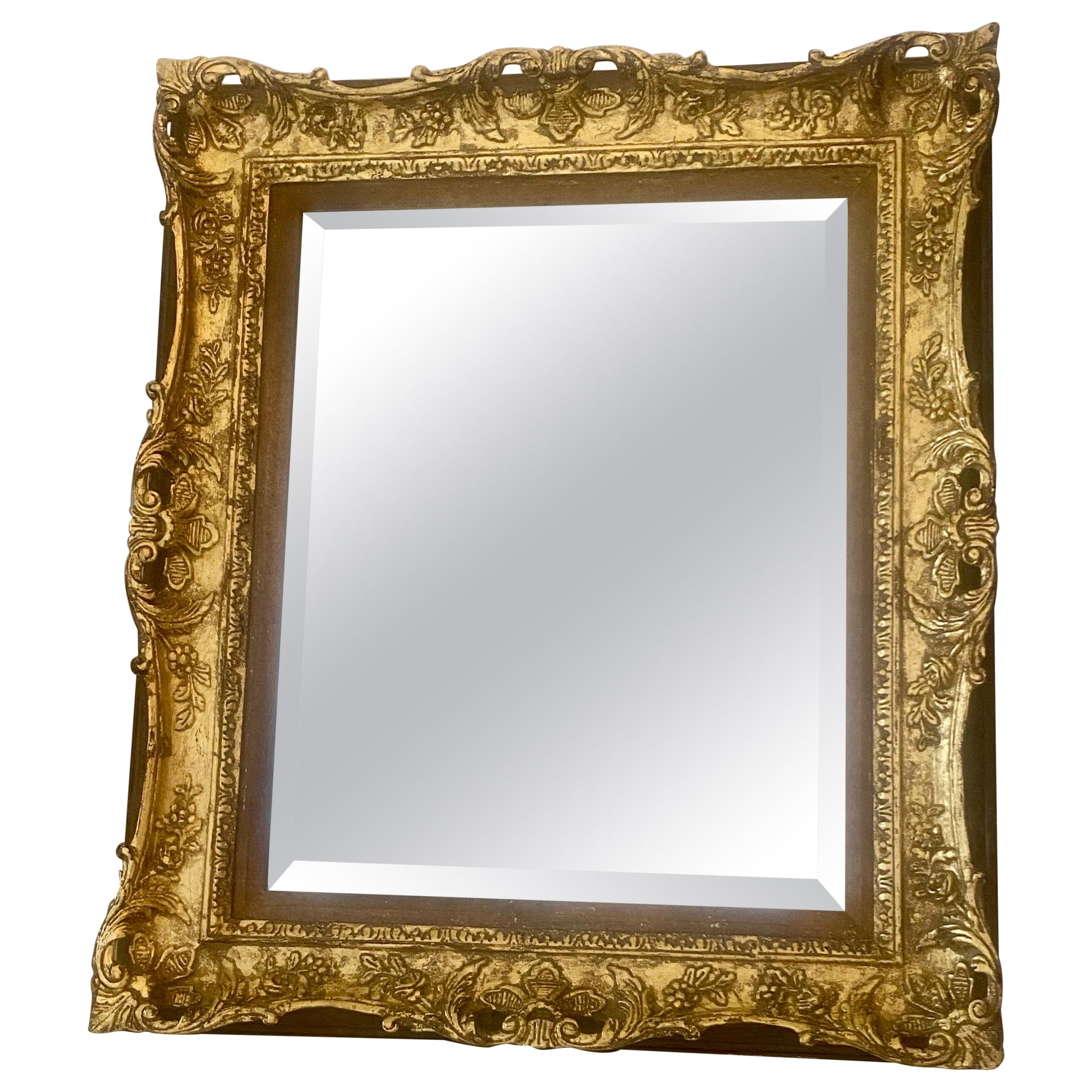 Ornate Antique Gold Leaf Carved Wood Mirror For Sale At 1Stdibs ... inside Discovering the Allure of the 22" x 36" Contemporary Gold Leaf Mirror