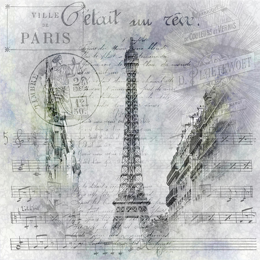 Paris Collage - Eiffel Tower Streetscene Photograph By Melanie Viola ... pertaining to The Art of the Eiffel Tower Collage Bringing Paris Home
