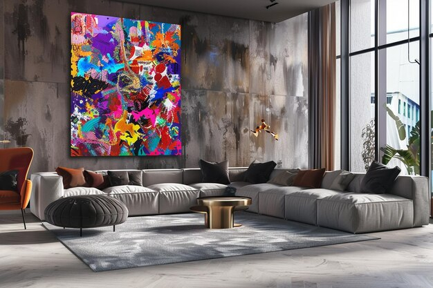 Premium Photo | Bold And Oversized Art Pieces For Statement Walls pertaining to From Blank Canvas to Bold Statements Embracing Your Walls
