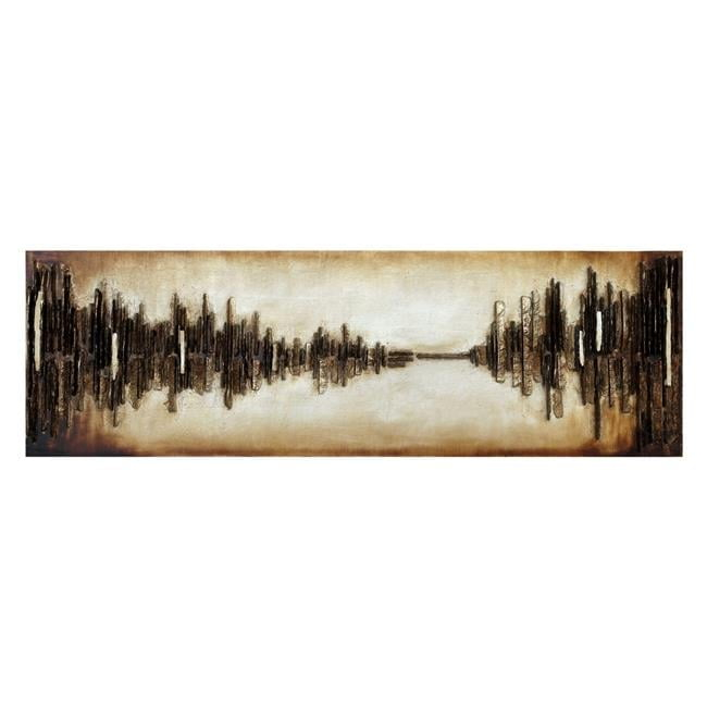 Primo Mixed Media Hand Painted Iron Wall Sculpture - Passages - Walmart.com intended for