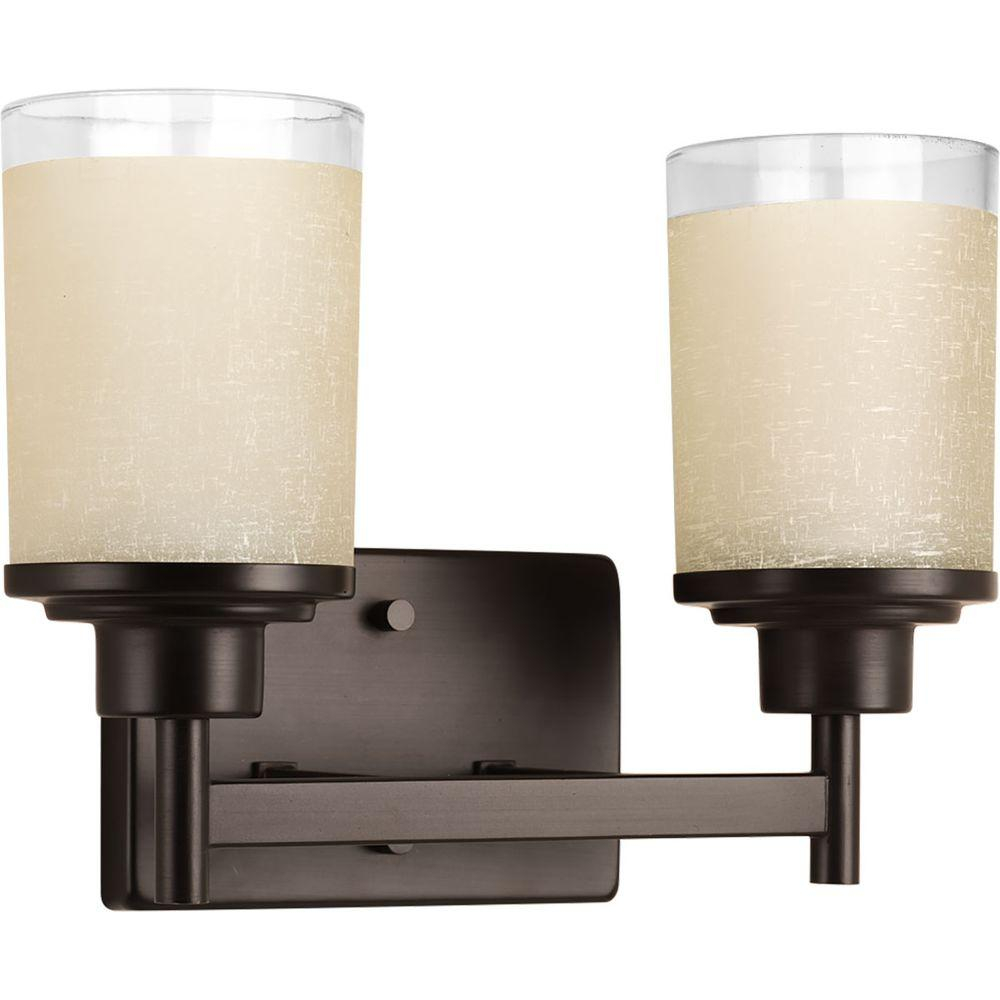 Progress Lighting Alexa Collection 2-Light Antique Bronze Bathroom ... in
