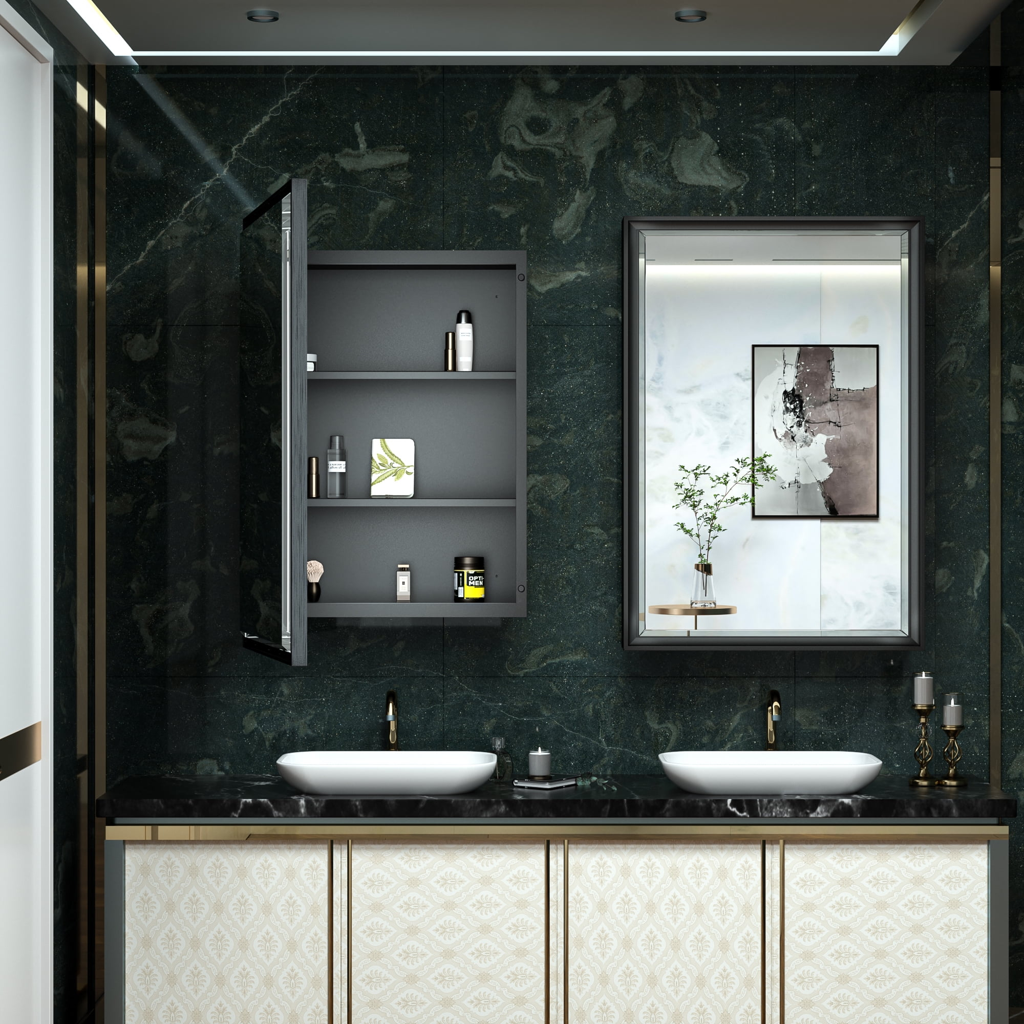 Recessed Bathroom Storage Cabinet with regard to