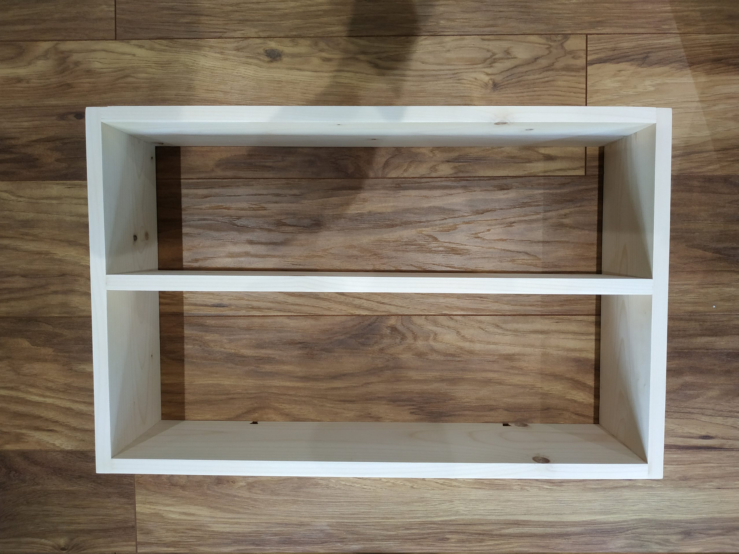 Rectangle Shelf With Middle Shlef Wooden Rectangle Shelves | Etsy throughout