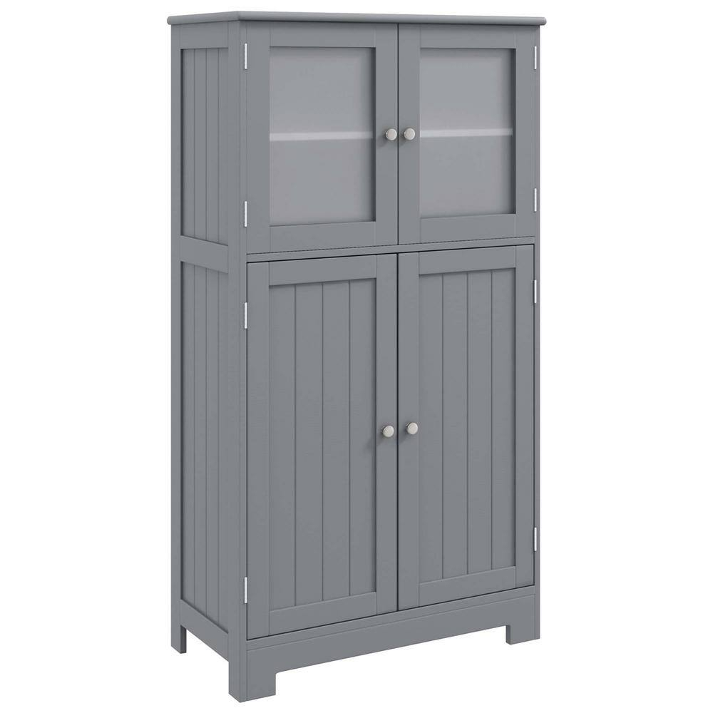 Reviews For Costway Grey Bathroom Floor Storage Cabinet Kitchen ... with