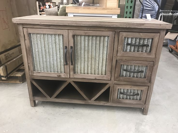 Rustic Farmhouse Accent Cabinet With Ample Storage Space with