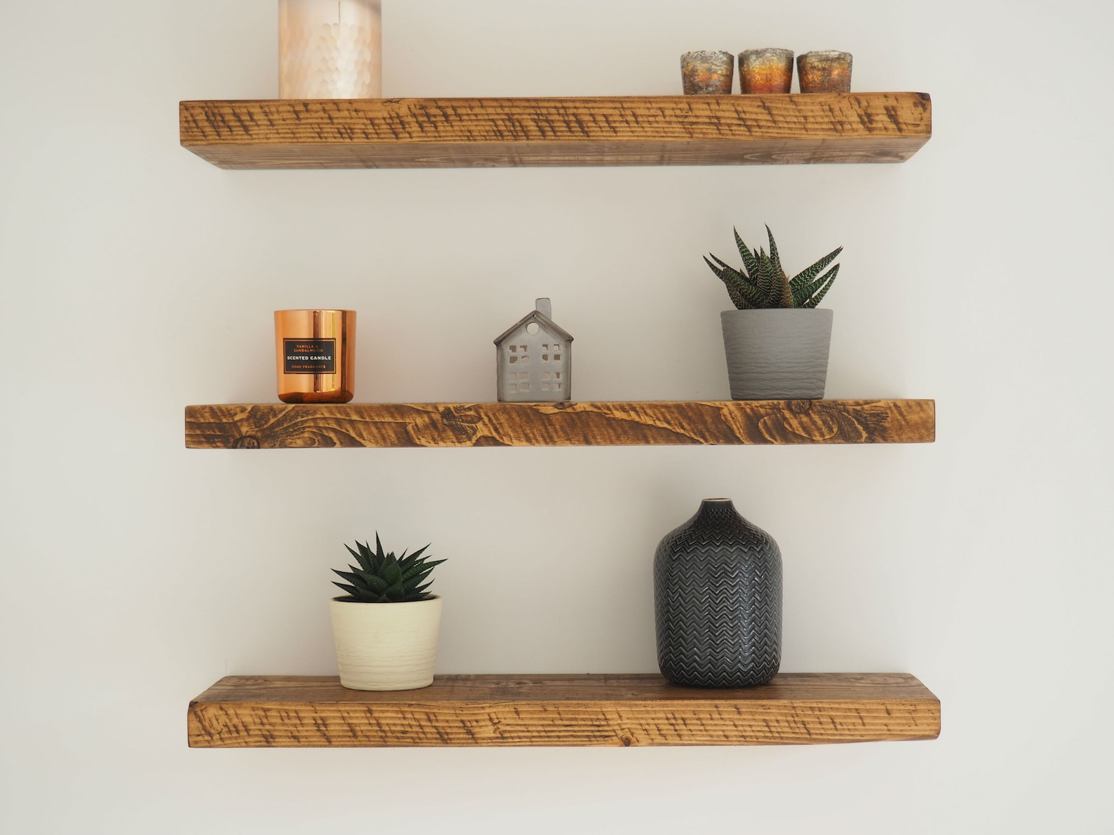 Rustic Floating Pine Shelf 6 Deep Chunky Wood Shelf | Etsy inside