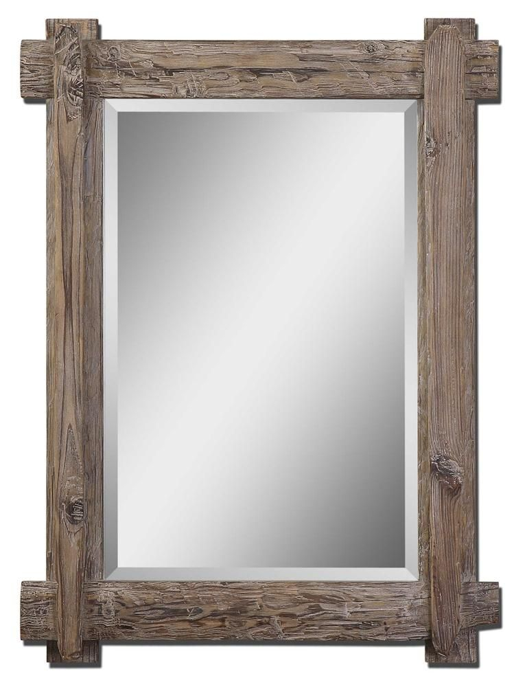 Rustic Wood Rectangular Mirror | Scenario Home | Wood Mirror, Rustic ... throughout