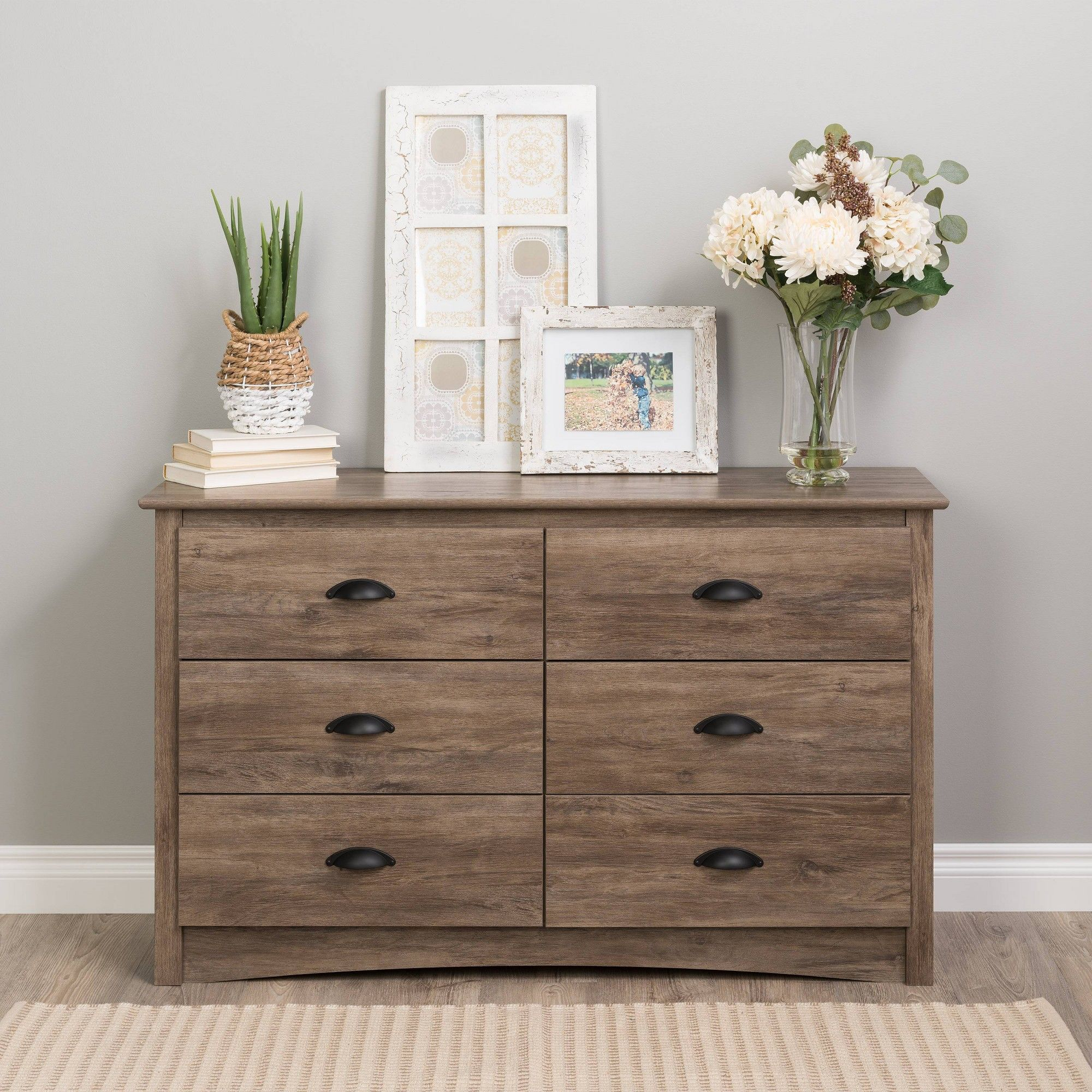 Salt Spring 6 Drawer Condo Dresser Drifted Gray - Prepac | Prepac ... within