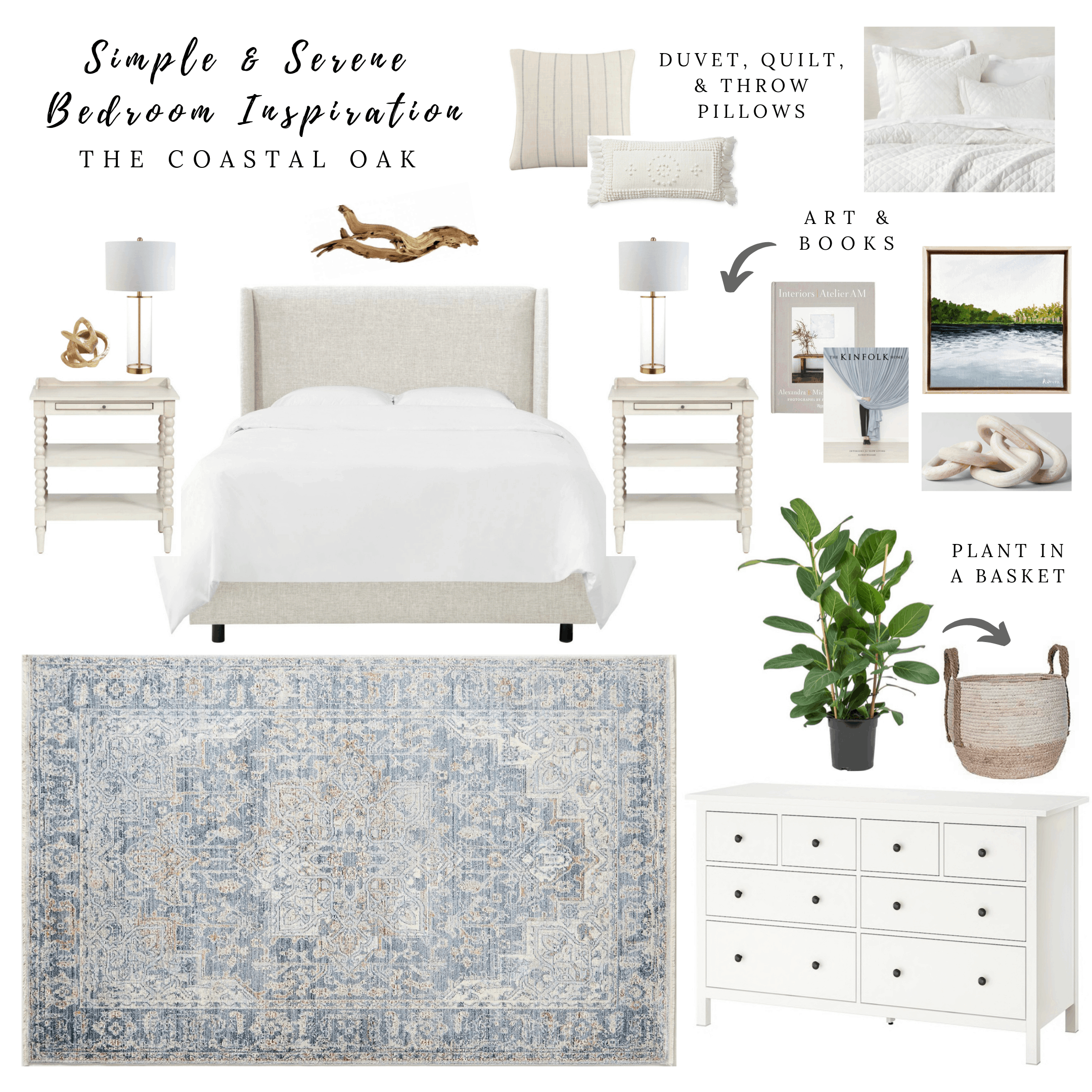 Serene &Amp; Simple Bedroom Design Inspiration - The Coastal Oak within