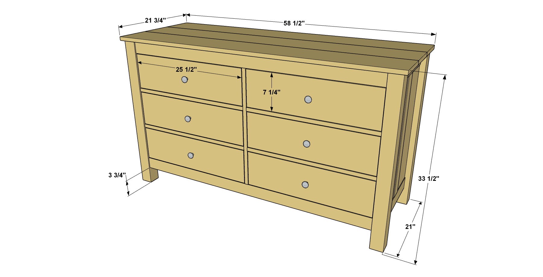 Six-Drawer Dresser | Kreg Tool | Six Drawer Dresser, Dresser Drawers ... within Elevate Your Storage Solutions with the Peridot 6 Drawer Dresser