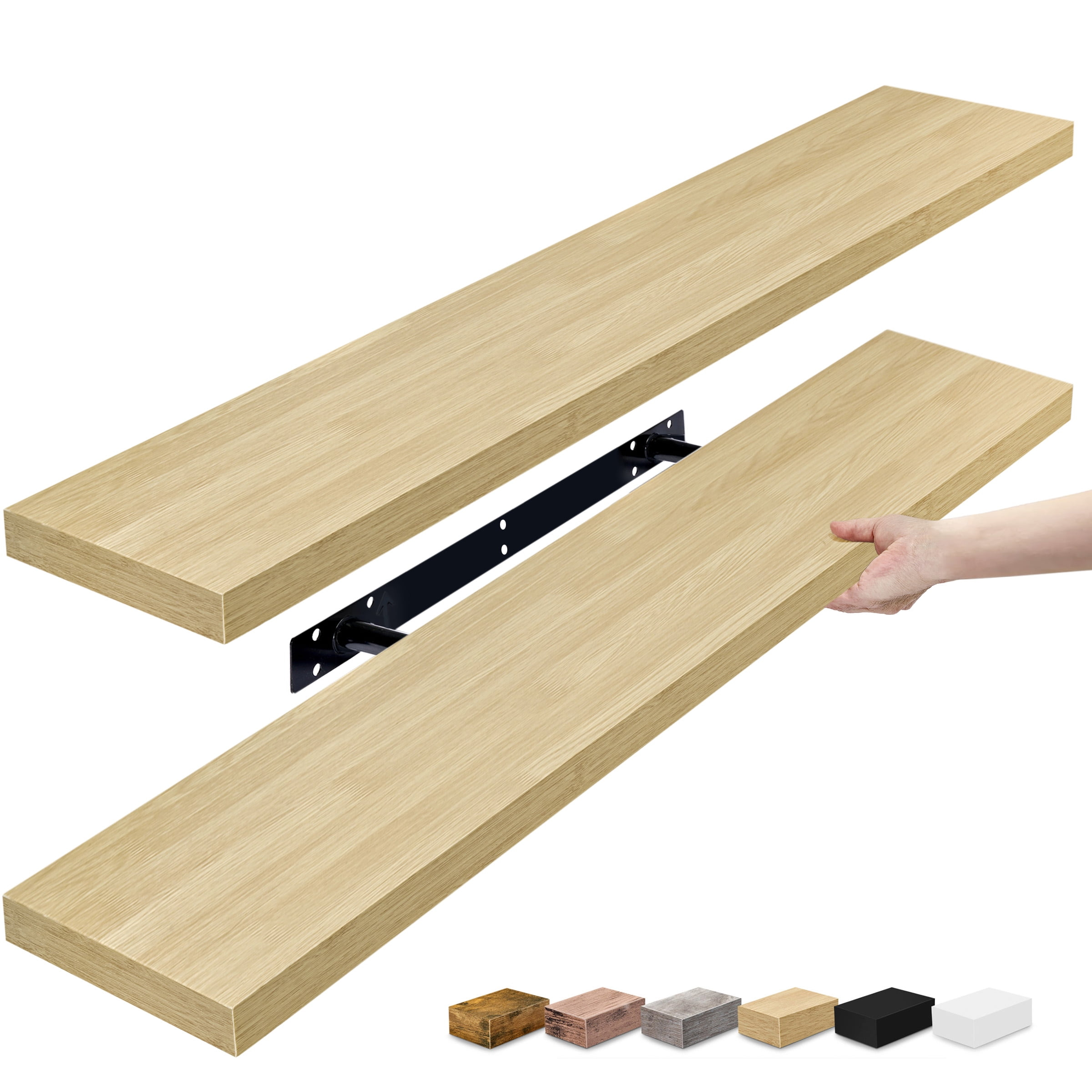 Sorbus Extra Long Floating Rectangle Shelves – 35" L X 9" D X 1.5" H ... in Expert Insights on Installing and Maximizing Your 8x24 Rectangular Shelf