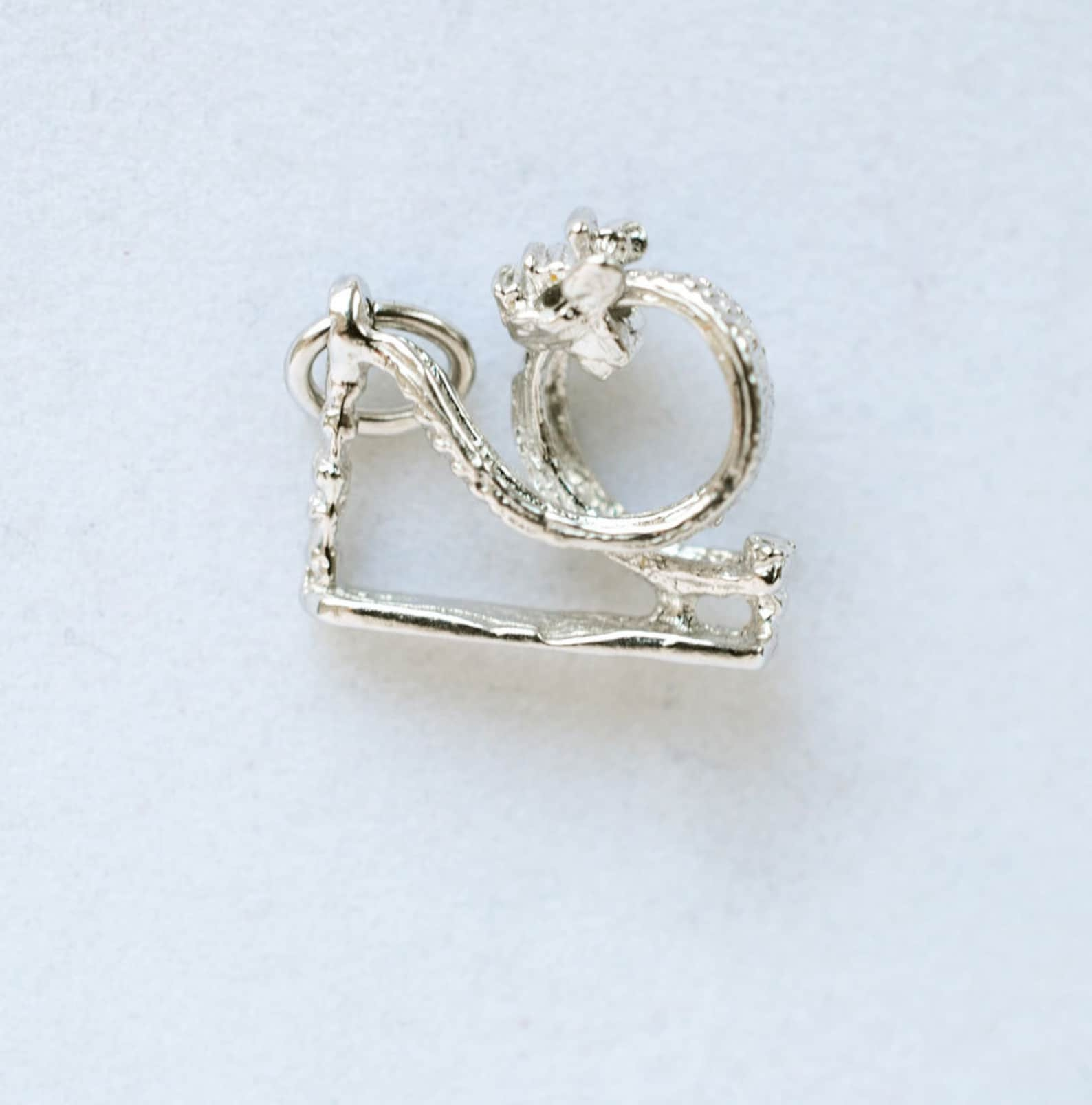 Sterling Silver Roller Coaster Charm With Movable Car, Vintage ... regarding Unlocking the Charm of the Coaster Elmcrest Shelf in Black and Gray Driftwood