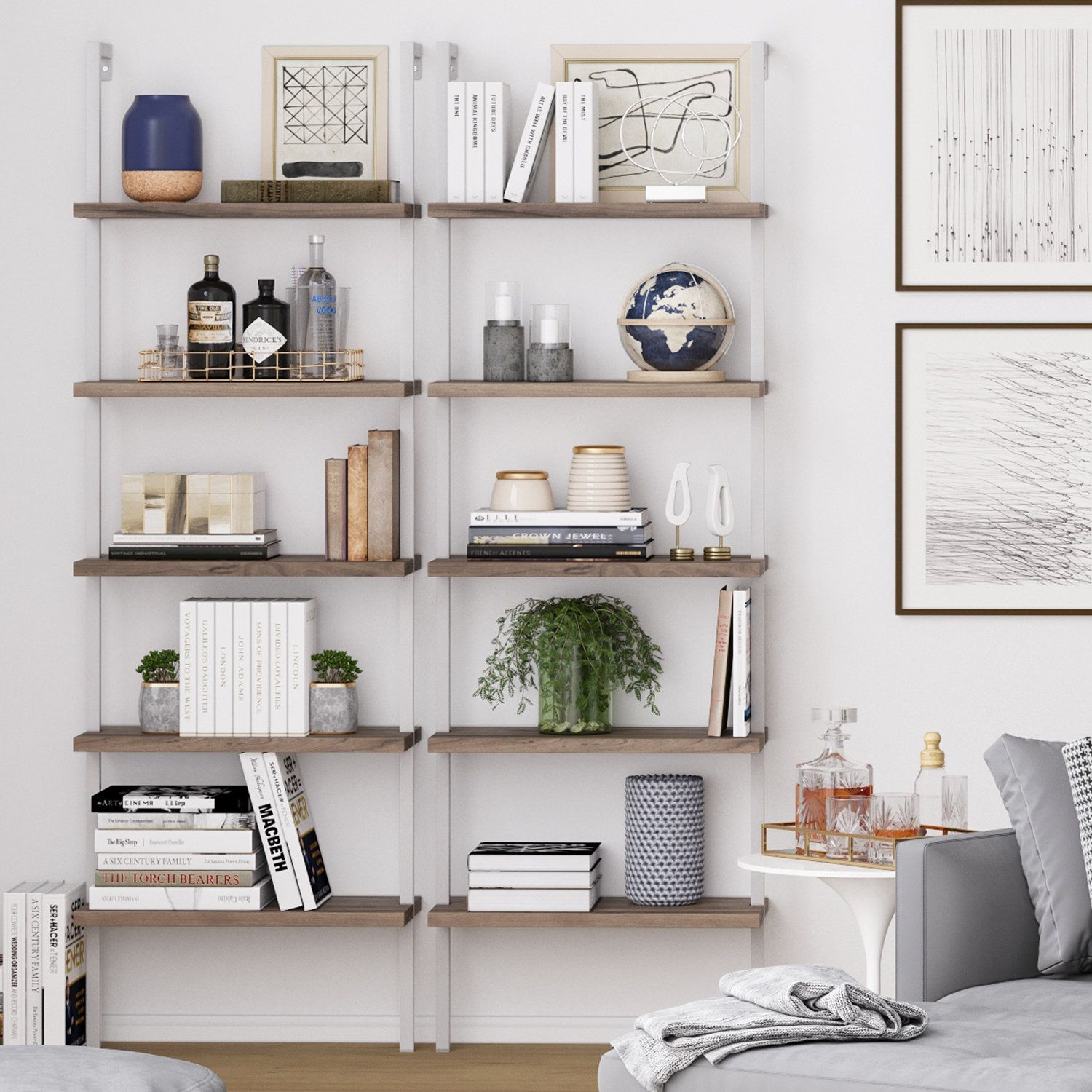 Theo Ladder Bookcase | Home Decor, Room Decor, Cool Bookshelves intended for The Art of Styling Your Modern Ladder Bookshelf