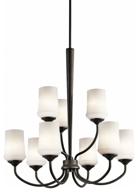 Traditional Farmhouse Nine Light Chandelier-Olde Bronze Finish ... within Understanding the Craftsmanship Behind Olde Bronze Farmhouse Chandeliers