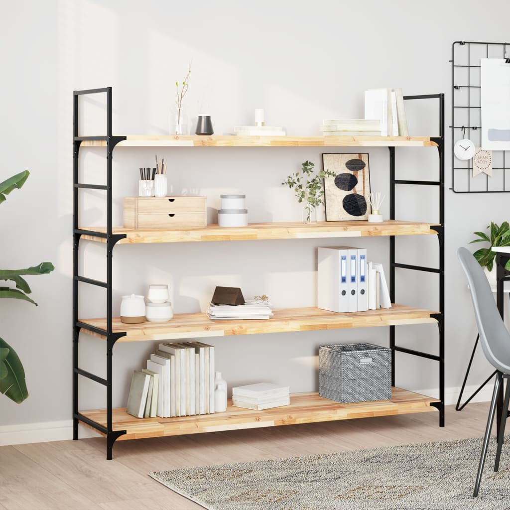 Vidaxl Floating Shelves 2 Pcs 160X40X4 Cm Untreated Solid Wood Acacia ... pertaining to