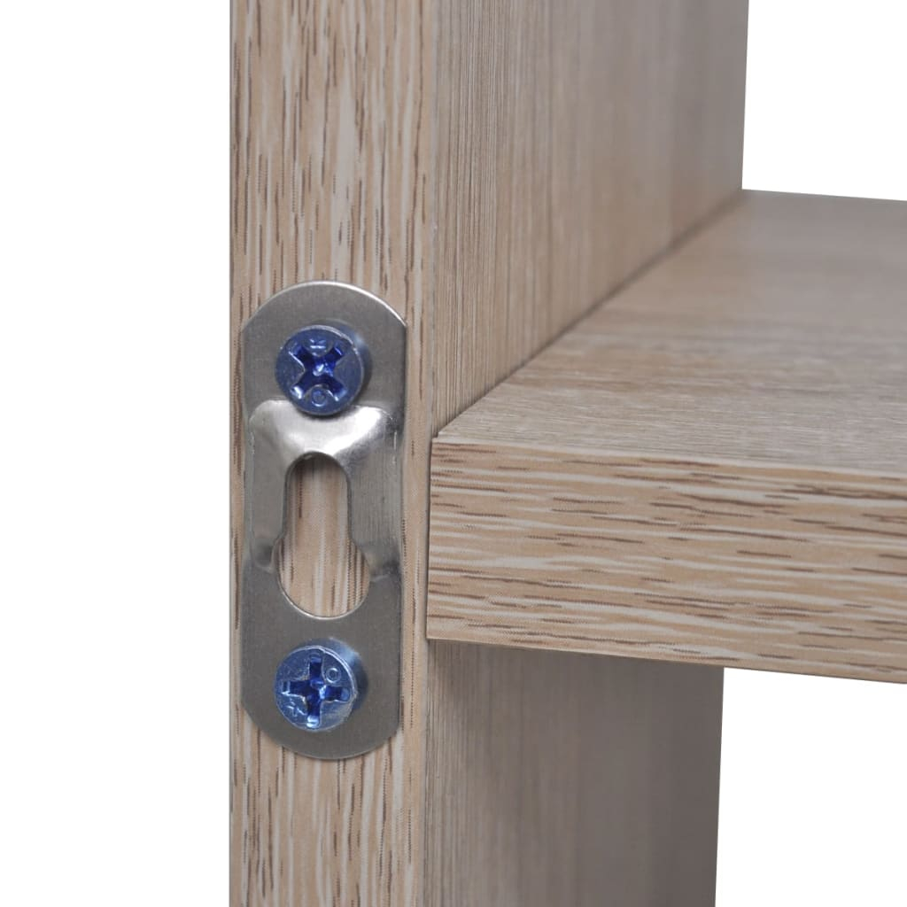 Vidaxl Floating Wall Display Shelf 8 Compartments Oak Color | Vidaxl.com throughout