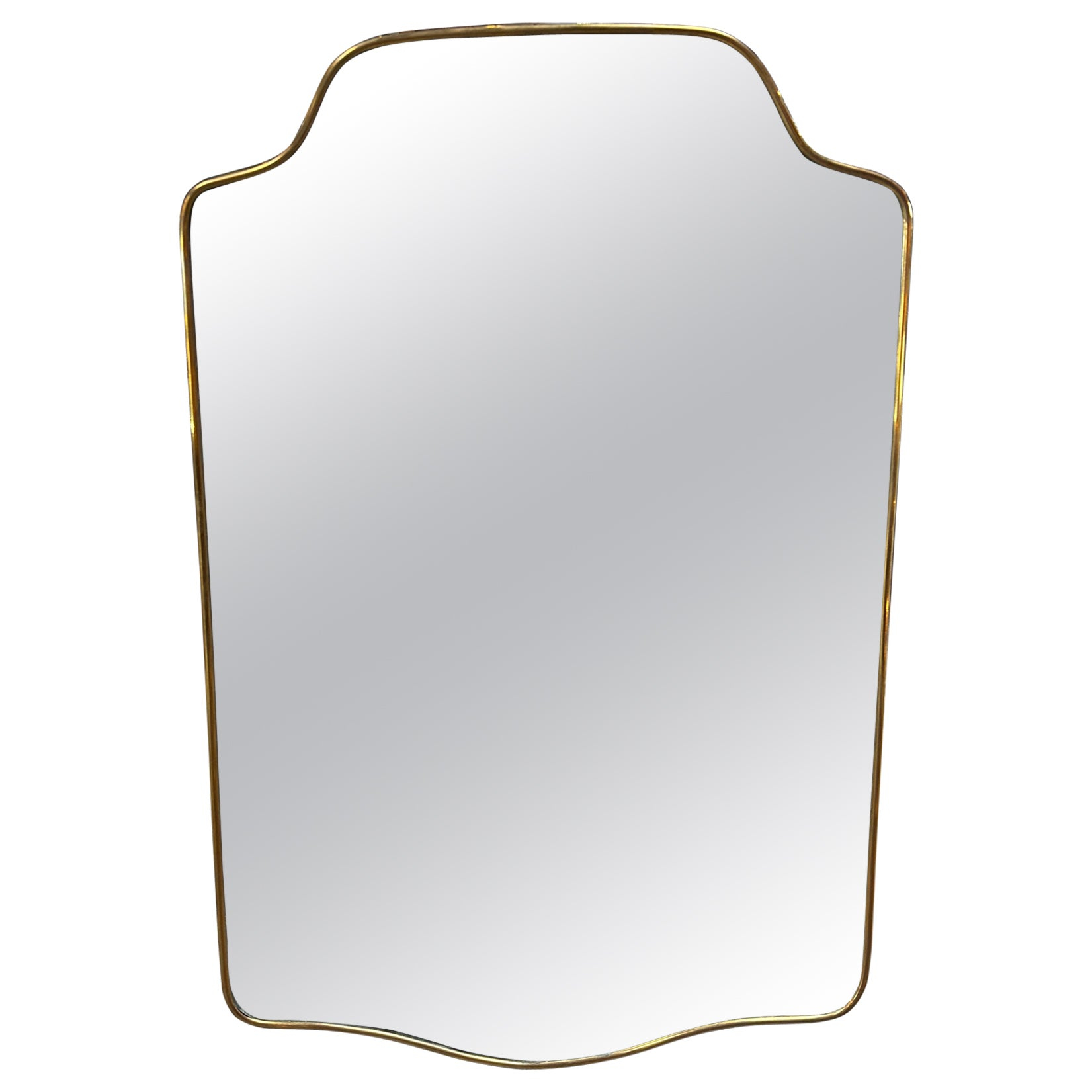 Vintage Brass Wall Mirror At 1Stdibs in