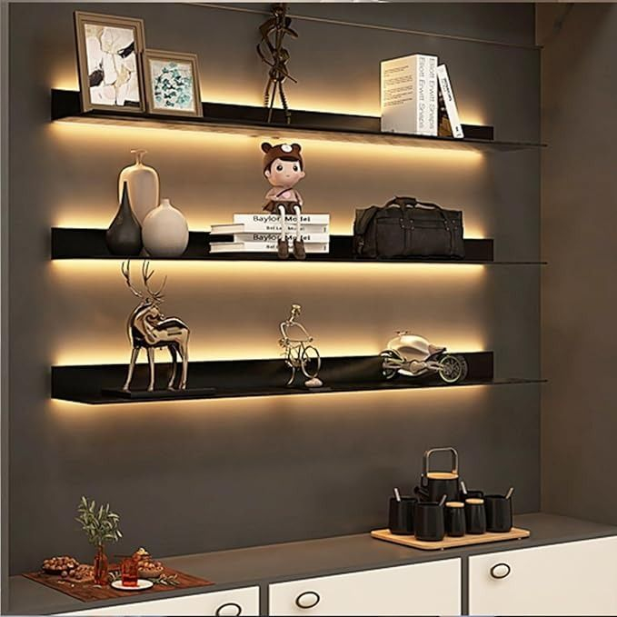 Wall Mounted Light-Emitting Shelves | Led Storage Shelf with regard to