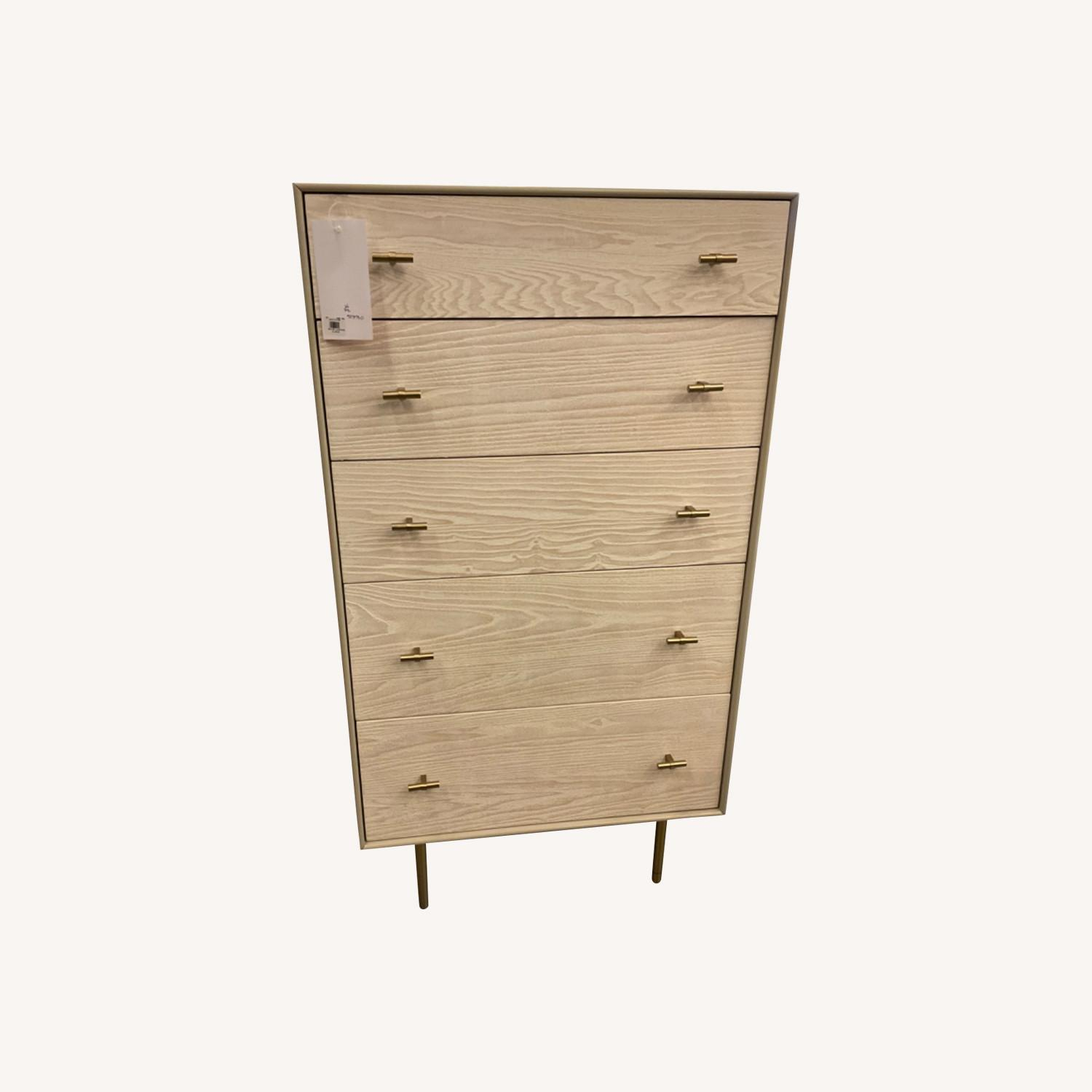 West Elm Modernist 5 Drawer Dresser - Aptdeco with Unlocking Timeless Style The Modernist Medium Gloss Dresser in Brushed Gold
