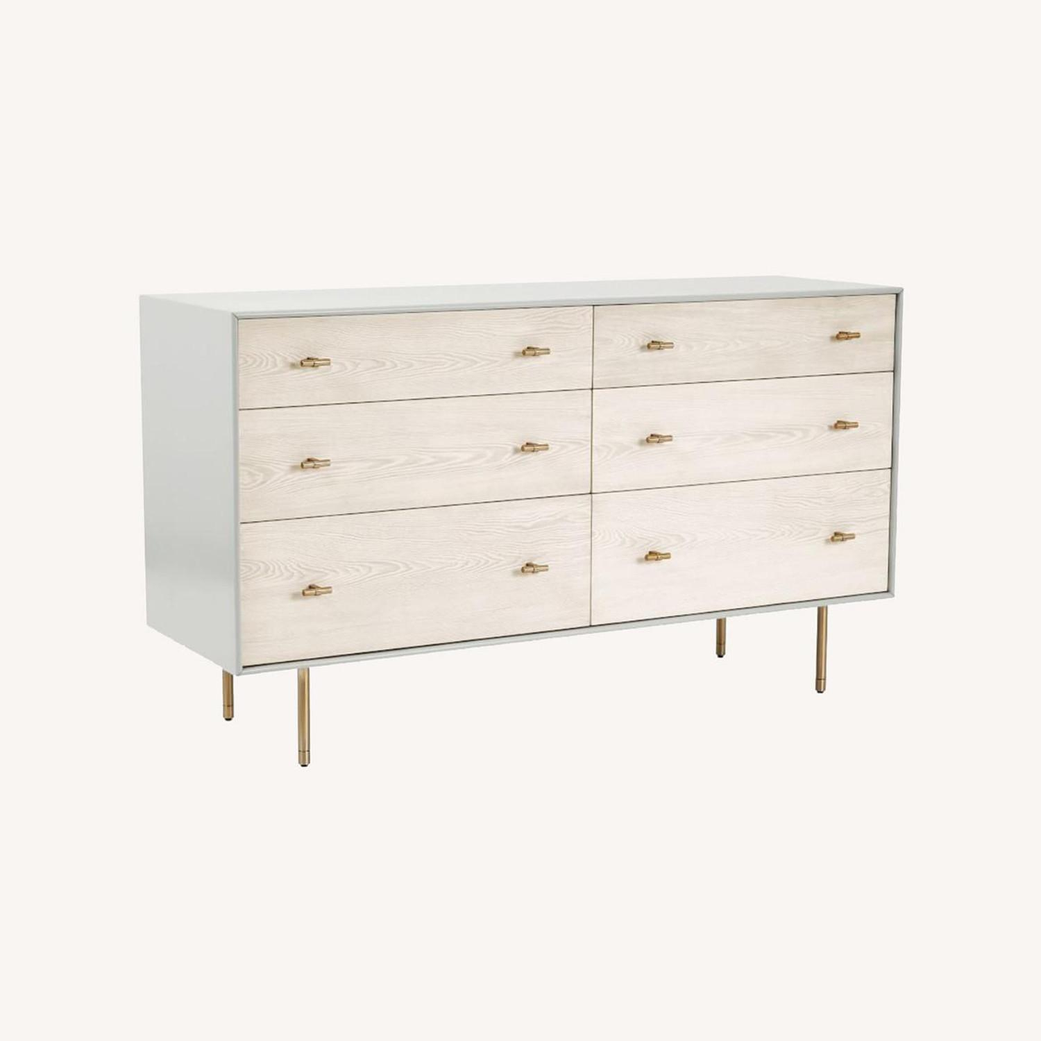 West Elm Modernist Wood &Amp; Lacquer Dresser - Aptdeco inside