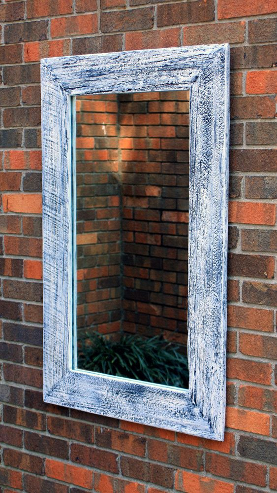 White Framed Mirror. Weathered Wood Framed Mirror. Whitewashed Framed ... intended for