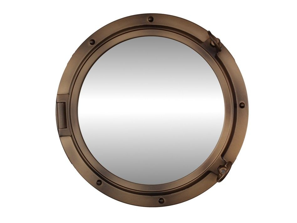 Wholesale Bronzed Decorative Ship Porthole Mirror 24In - Nautical Decor throughout