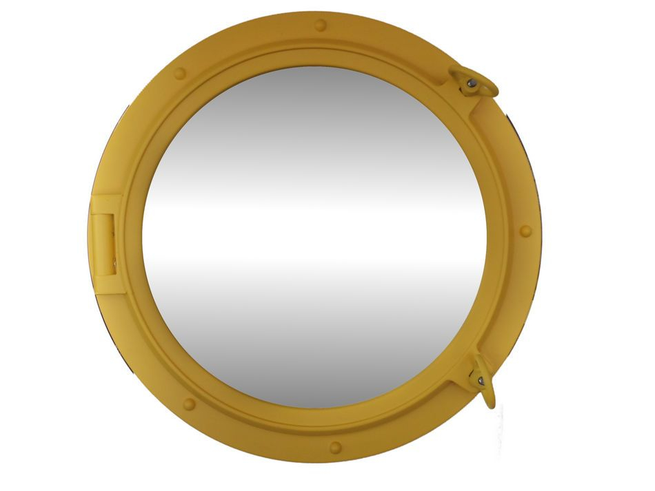 Wholesale Yellow Decorative Ship Porthole Mirror 24In - Nautical Decor with Your Questions Answered About the 24-Inch Ship Wheel Porthole Mirror