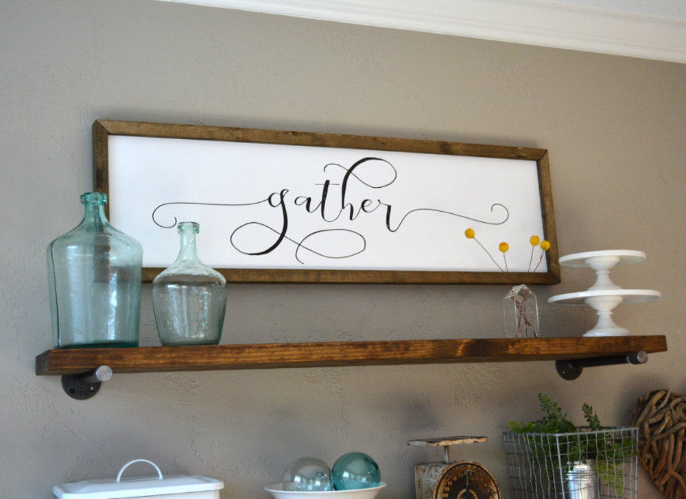 Yellowstone Ii Rustic Farmhouse Floating Shelf With Pipe Brackets, 60 ... inside The Yellowstone II Shelf A Perfect Blend of Form and Function
