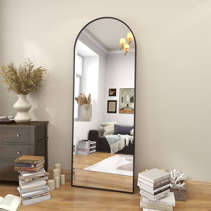 10 Floor Mirror Stand Ideas To Elevate Your Home Decor for How a Black Wood Table Mirror with Stand Can Elevate Your Vanity Space