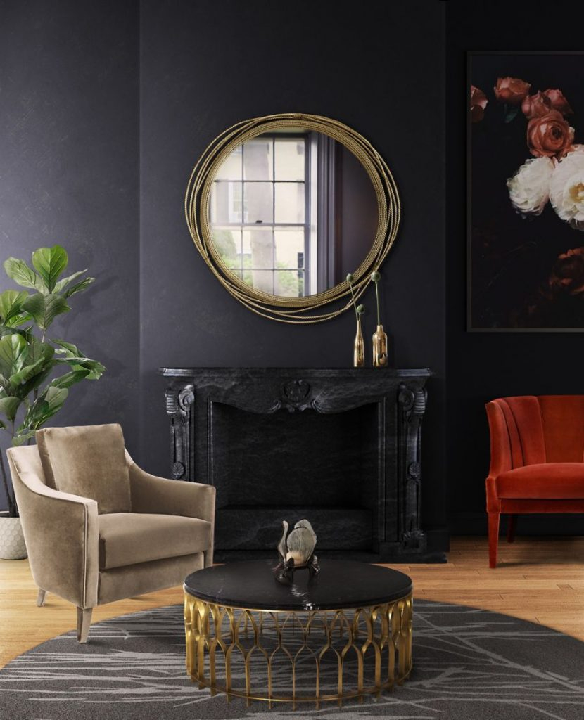 10 Unique Mirrors For Your Modern Living Room Design for