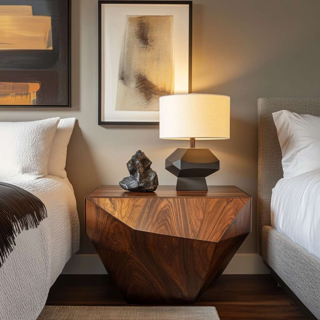 12 Aesthetic Wooden Bedside Tables To Elevate Your Bedroom Decor with regard to Elevate Your Bedroom Aesthetics With These 50 Accent Wall Concepts