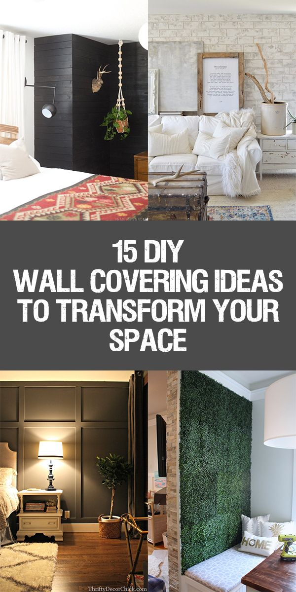 15 Amazing Diy Wall Covering Ideas To Transform Your Space In 2020 ... in