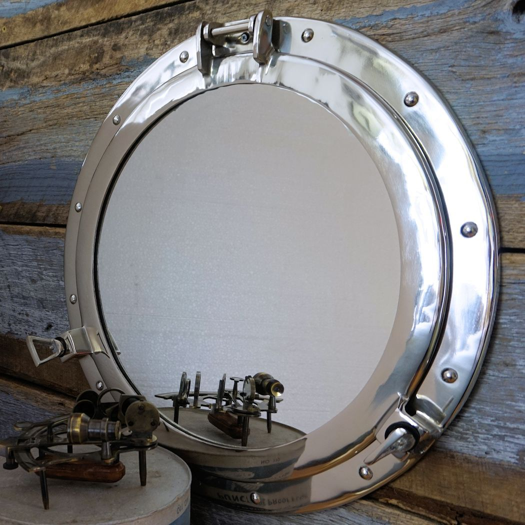 20" Nickel Porthole Mirror For Stylish Bathrooms throughout How an 8-Inch Brushed Nickel Porthole Mirror Can Elevate Your Coastal Aesthetic