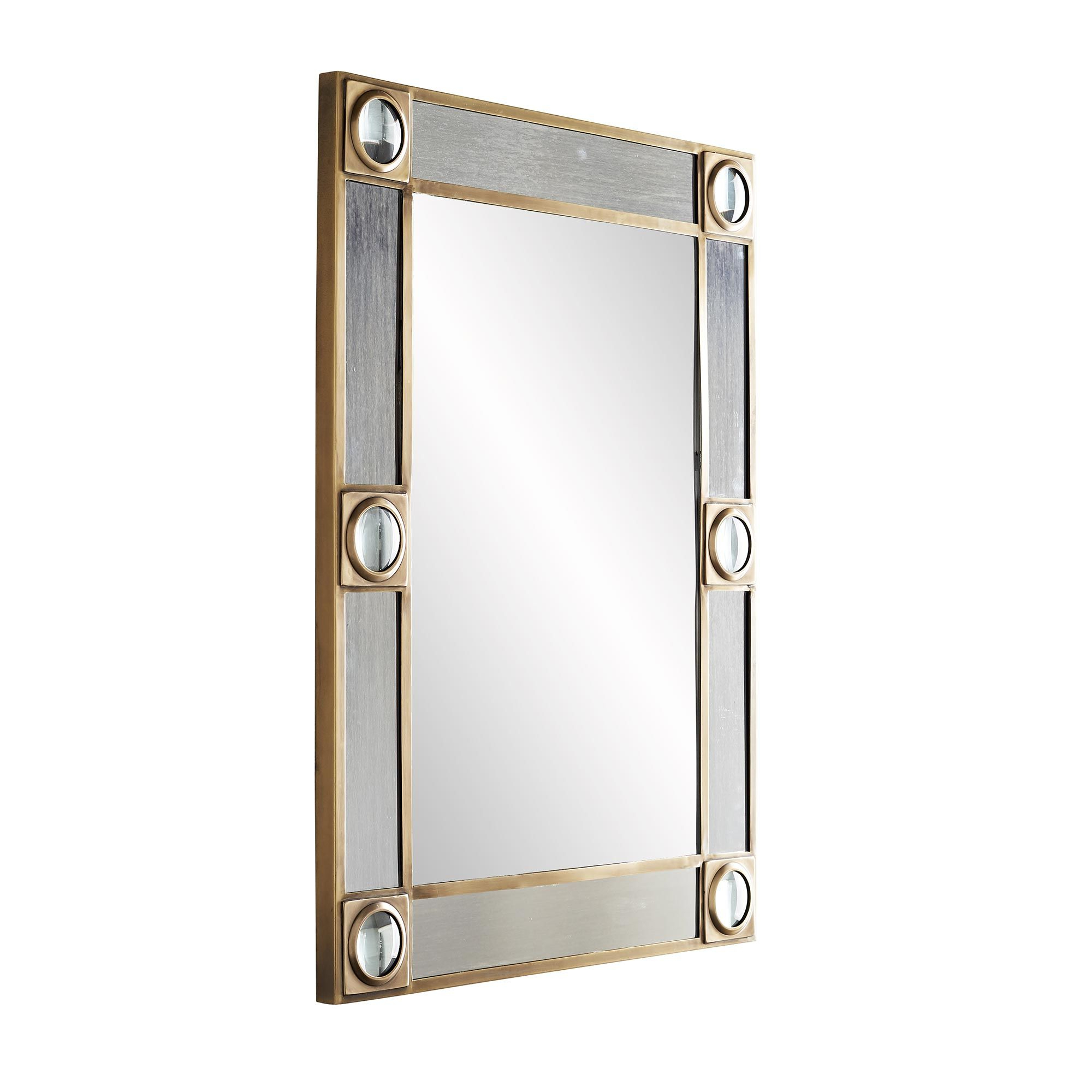 2205 - Baldwin Mirror - Antique Brass intended for