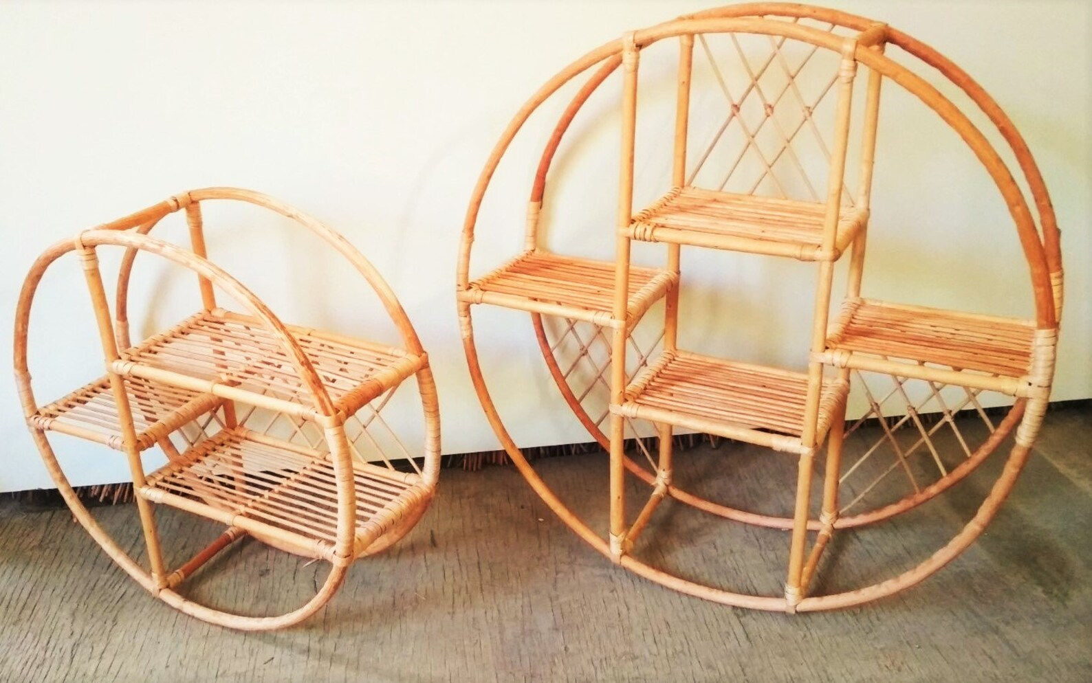 24 Inch Round Shelf Wicker Round Shelf Rattan Round Shelf - Etsy regarding