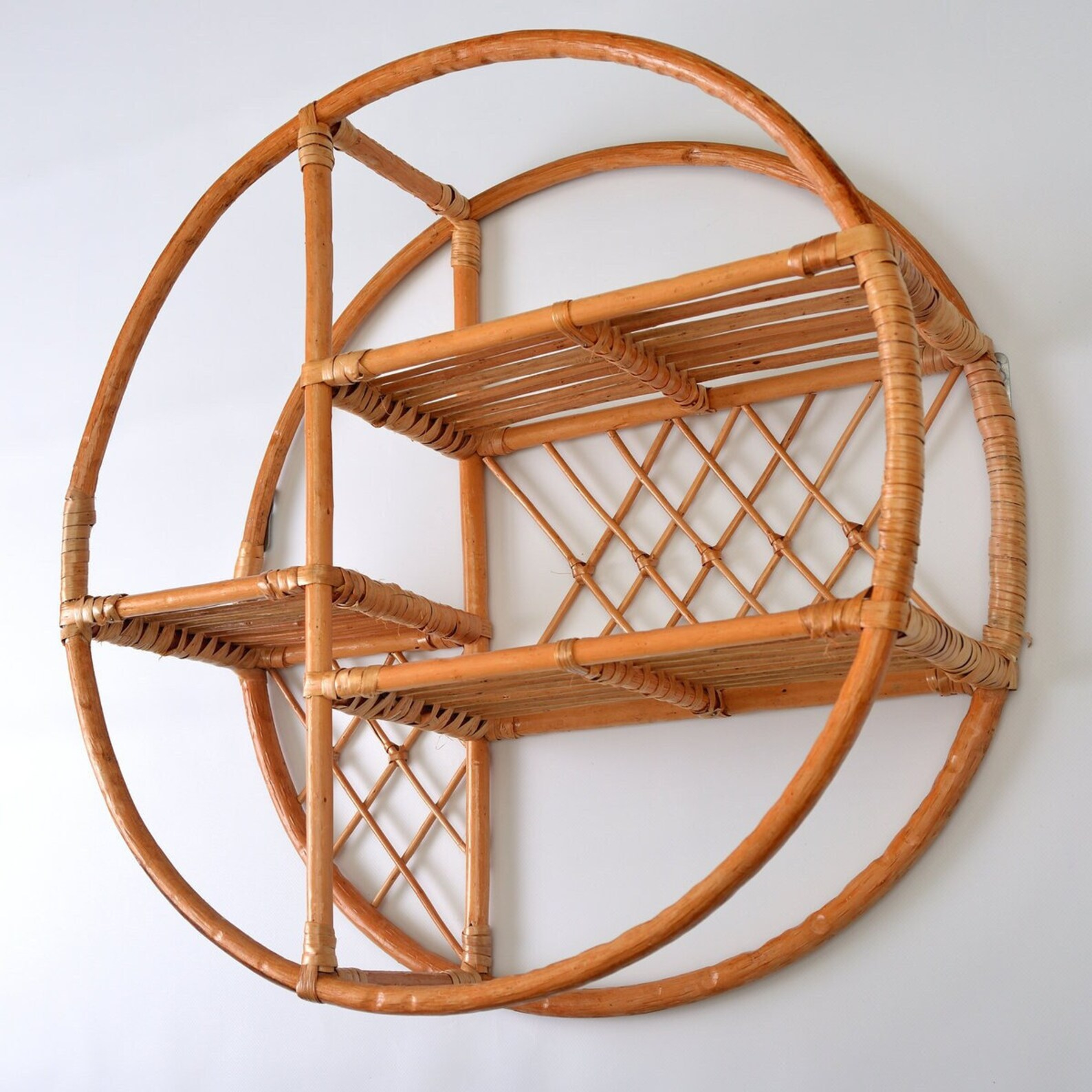 24 Inch Round Shelf Wicker Round Shelf Rattan Round Shelf - Etsy regarding