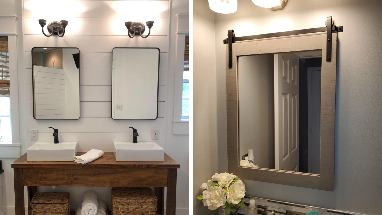 36 Trendy Bathroom Vanity Mirror Ideas To Elevate Your Home - Addicted ... in How a Black Wood Table Mirror with Stand Can Elevate Your Vanity Space