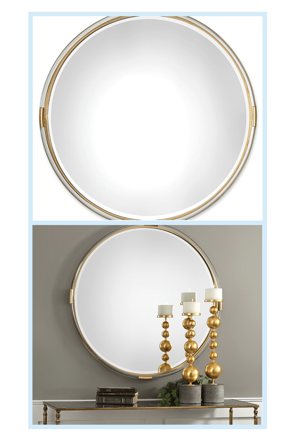 37.5-Inch Uttermost Mackai Round Gold Mirror | Bed Bath & Beyond ... for The Perfect Blend of Style and Function Uttermost 95210 Mirror