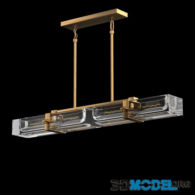 3D Model – Savile Linear Chandelier 48 throughout