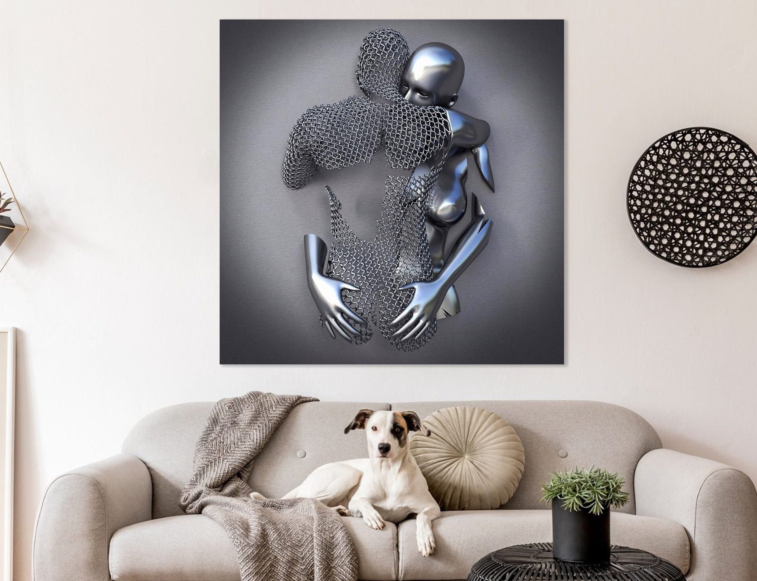 3D Wall Art Canvas Print Women And Man Artwork | Etsy for