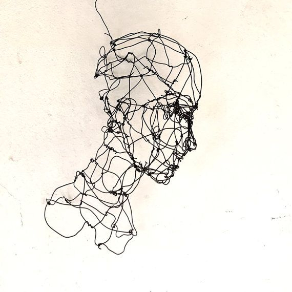 3D Wire Sculpture - Woman Bust Sculpture - Wire Sculpture - Three ... pertaining to Discover the Artistry of Dimensional Woman Wall Sculptures